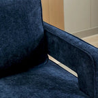 Fauteuil pivotant moderne rembourré à dossier ouvert avec coussin