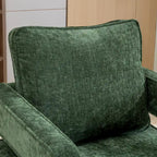 Fauteuil pivotant moderne rembourré à dossier ouvert avec coussin