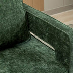 Fauteuil pivotant moderne rembourré à dossier ouvert avec coussin