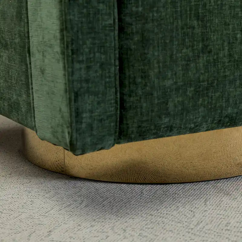 Fauteuil pivotant moderne rembourré à dossier ouvert avec coussin