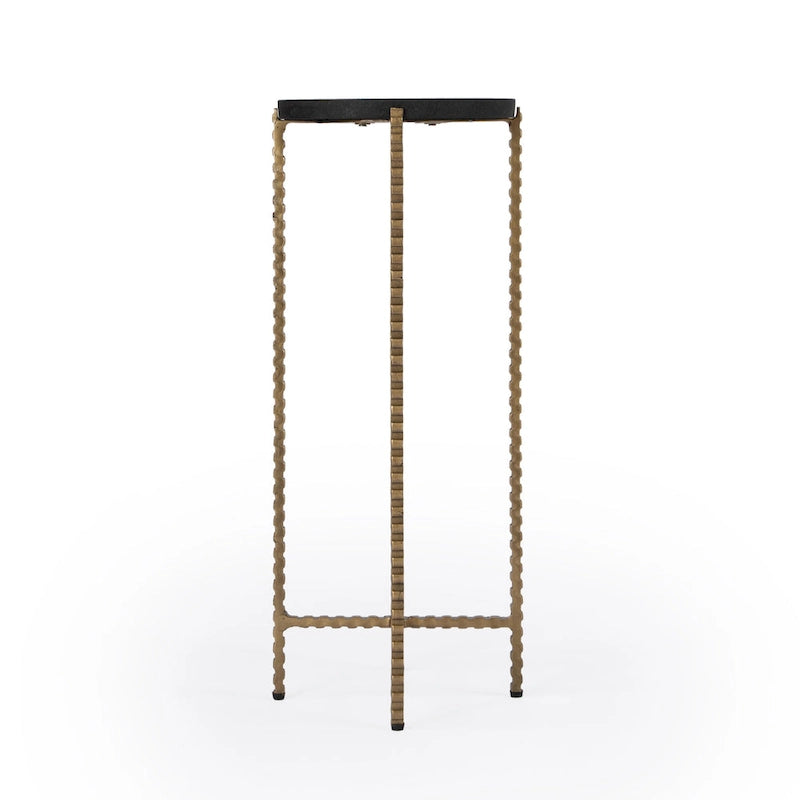 Table d'appoint Nigella Granite à pieds croisés