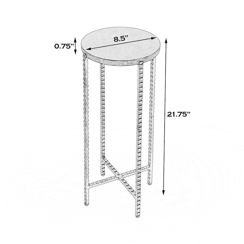 Table d'appoint Nigella Granite à pieds croisés