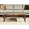 HomeRoots 34 Genuine Marble Free Form Coffee Table - 34