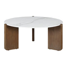 Table basse Somette Helida avec plateau en pierre frittée