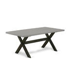 Ensemble de salle à manger East West Furniture : une table et des chaises Parson en cuir PU noir brossé. (Nombre de pièces disponibles)