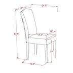 Ensemble de salle à manger East West Furniture : une table et des chaises Parson en cuir PU noir brossé. (Nombre de pièces disponibles)