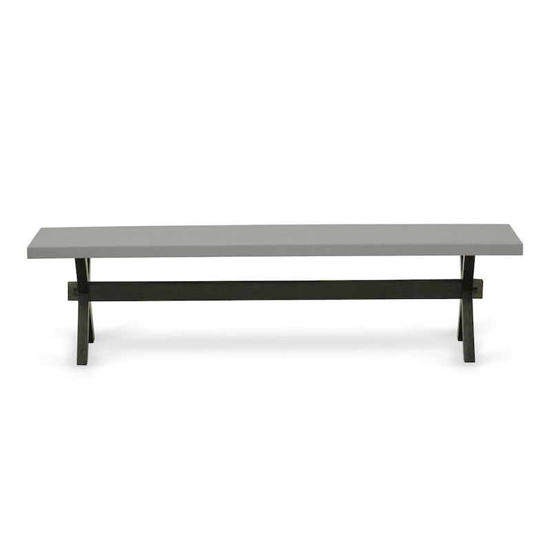 Ensemble de salle à manger East West Furniture : une table et des chaises Parson en cuir PU noir brossé. (Nombre de pièces disponibles)