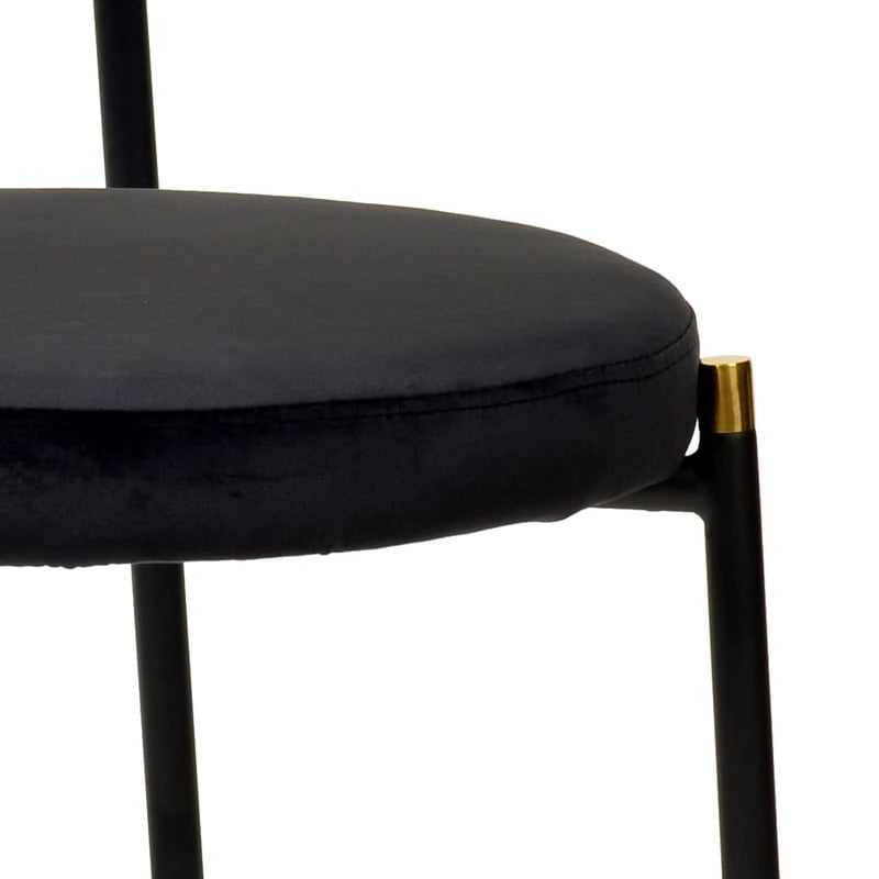 Ensemble de 4 chaises de salle à manger modernes Euston avec dossier en osier et assise en velours rembourrée, idéales pour la maison, le bureau, le salon et la cuisine.