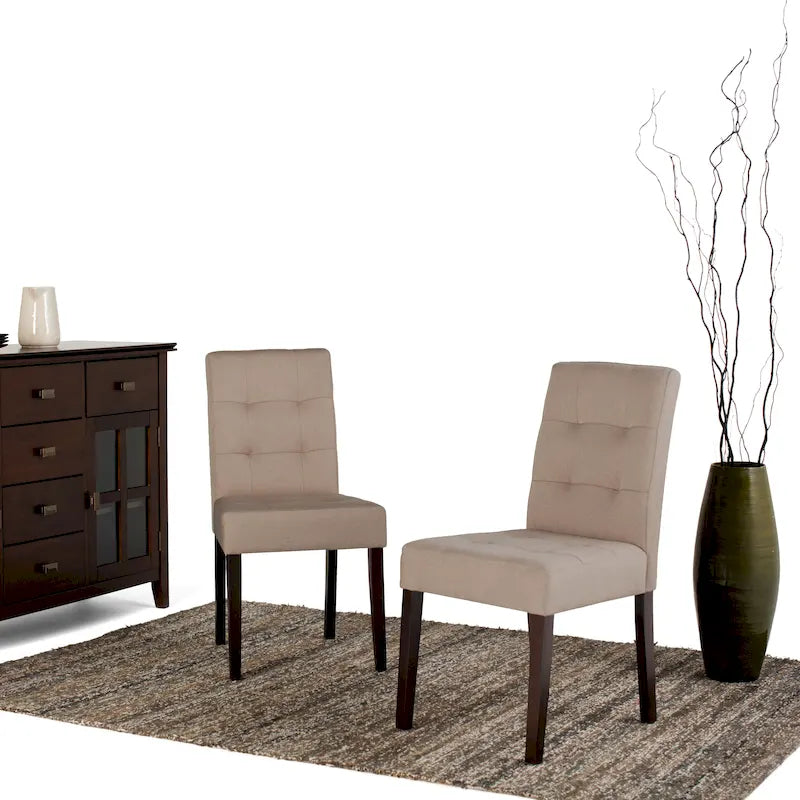 Chaises de salle à manger contemporaines Jefferson de WYNDENHALL (lot de 2) - 48 cm (l) x 58 cm (p) x 91 cm (h)