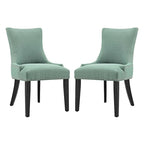 Ensemble de 2 chaises de salle à manger en tissu Marquis