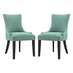 Ensemble de 2 chaises de salle à manger en tissu Marquis