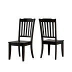 Ensemble de salle à manger 5 pièces Eleanor Black avec table ovale extensible en bois et dossier à lattes, par iNSPIRE Q Classic