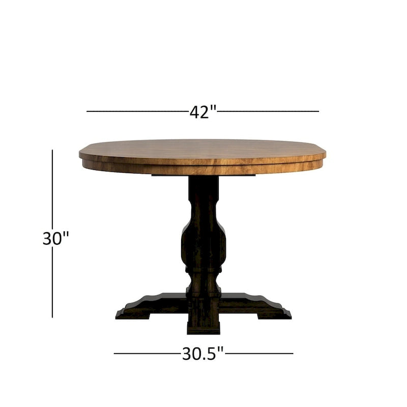 Ensemble de salle à manger 5 pièces Eleanor Black avec table ovale extensible en bois et dossier à lattes, par iNSPIRE Q Classic