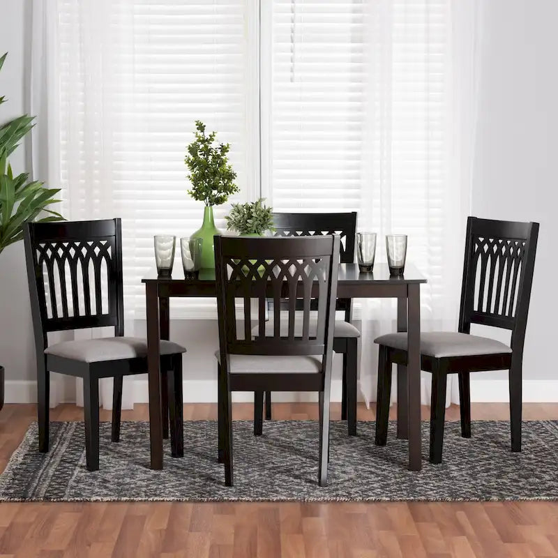 Genesis Modern styled Fabric and Wood Dining Set