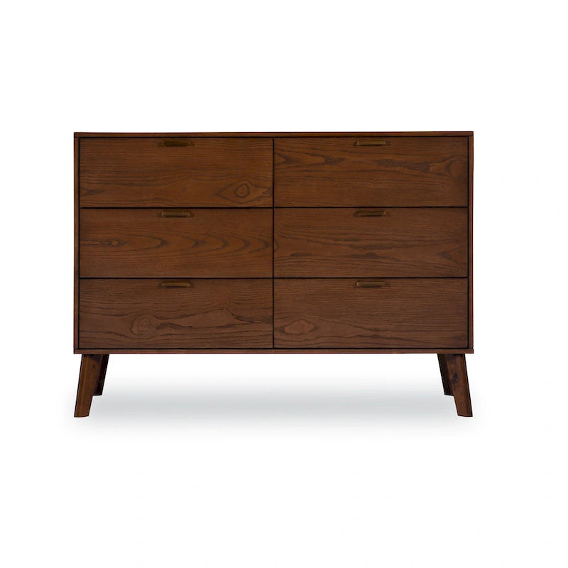 Carter Wooden Mid-Century 6-Drawer Dresser
