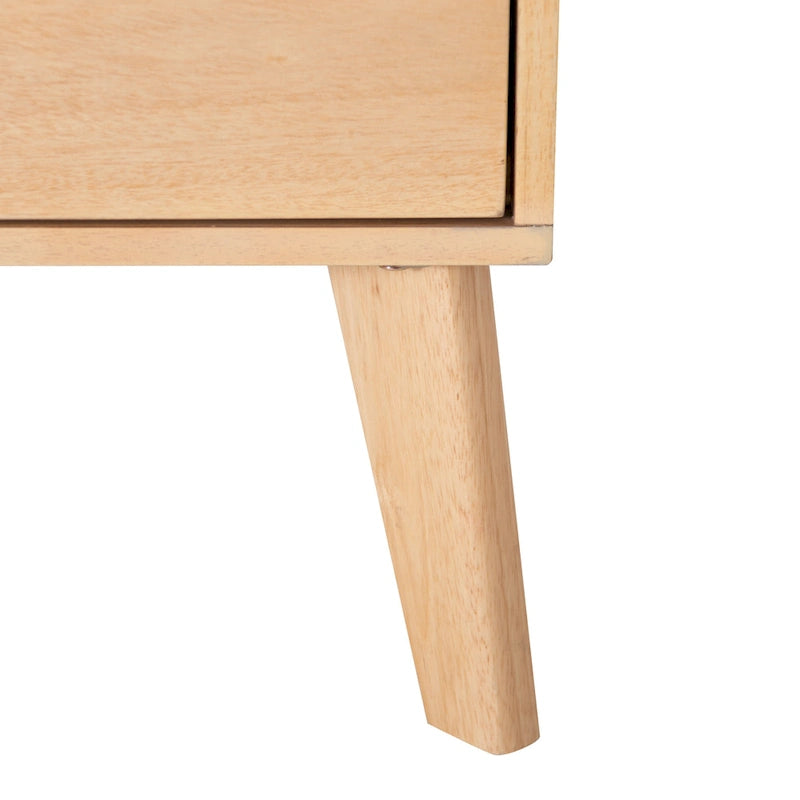 Commode Carter en bois style milieu du siècle à 6 tiroirs