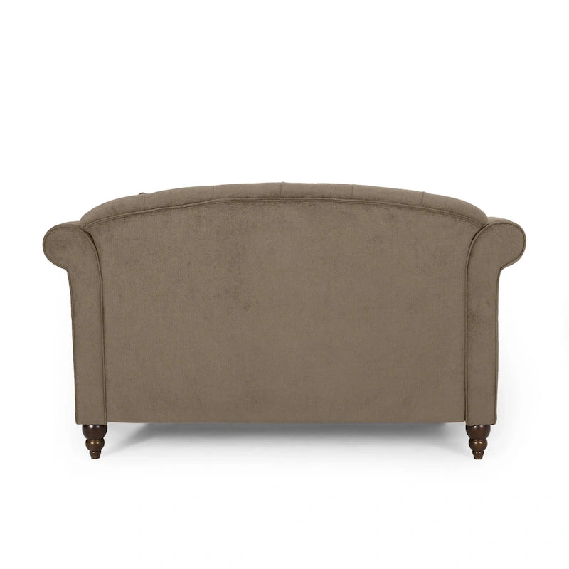 Méridienne double contemporaine capitonnée Freas avec coussins décoratifs par Christopher Knight Home - 63,00 L x 58,50 l x 34,50 H