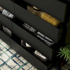 Commode à 12 tiroirs pour chambre à coucher, tiroirs profonds, grand coffre en bois sur pied