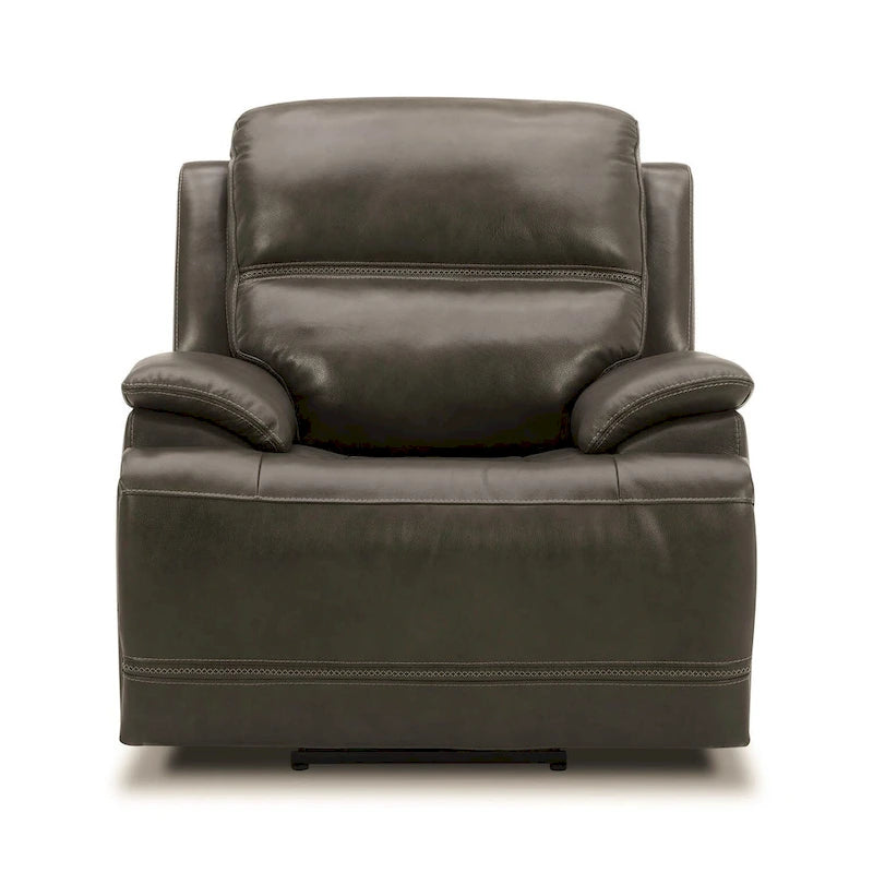 Fauteuil inclinable électrique en cuir Bentley - Fauteuil rembourré gris graphite