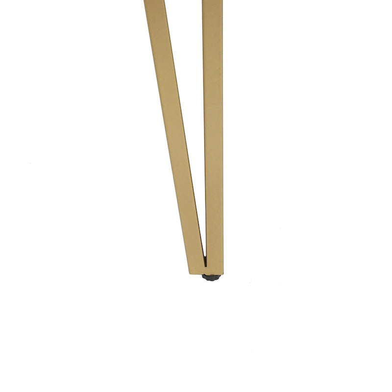 Console et table d'entrée en bois noir et métal doré - 77 cm (H) x 107 cm (L)