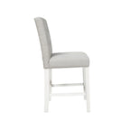 Chaises de comptoir Tia Modern grises capitonnées (ensemble de 2) par Furniture of America