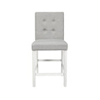 Chaises de comptoir Tia Modern grises capitonnées (ensemble de 2) par Furniture of America