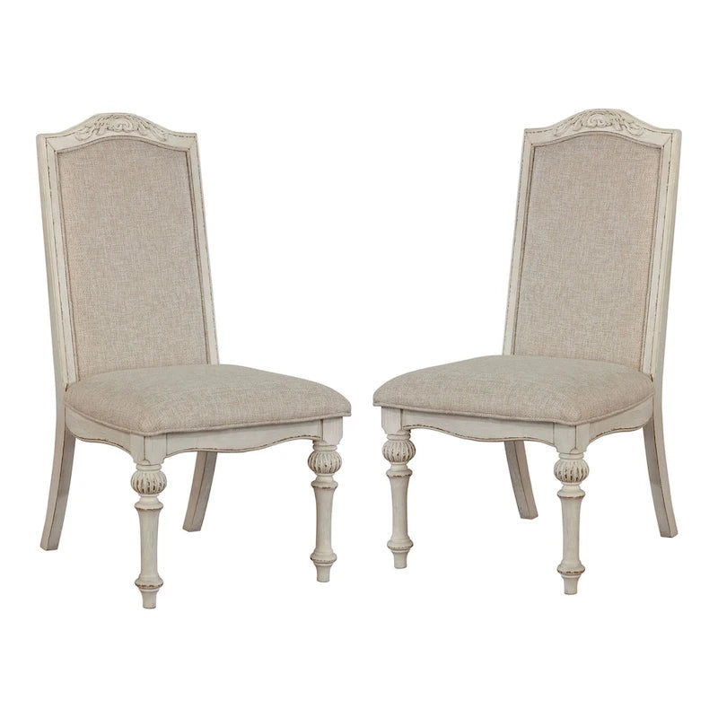 Chaises de salle à manger blanches antiques Caelum Farmhouse de Gray Barn (lot de 2)