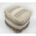 Home&Manor Wool Cotton Marko Pouf