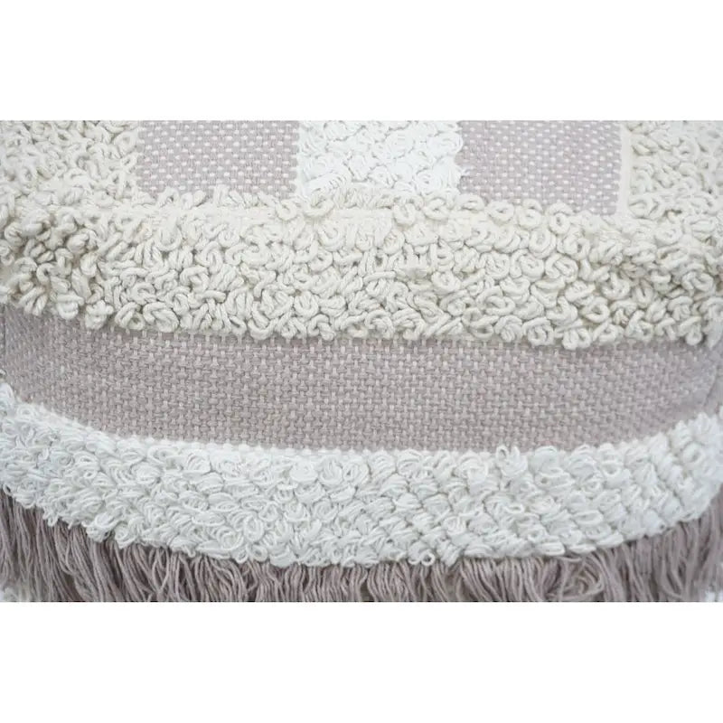 Pouf Marko en laine et coton Home&amp;Manor