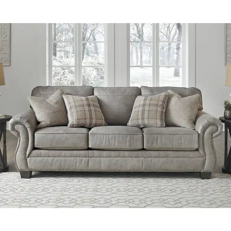 Signature Design by Ashley Olsberg Steel Sofa - 91 W x 38 D x 38 H