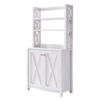 Meuble à micro-ondes à plusieurs étagères en bois rustique Figg de Furniture of America