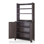 Meuble à micro-ondes à plusieurs étagères en bois rustique Figg de Furniture of America