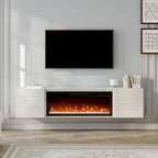 67 MDF Wall Mounted TV Stand with 36 Electric Fireplace