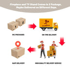 Meuble TV mural en MDF de 67 pouces avec cheminée électrique de 36 pouces