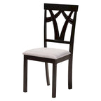 Ensemble de salle à manger Luise moderne et contemporain 5 pièces en bois - Gris/Brun foncé