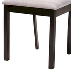 Ensemble de salle à manger Luise moderne et contemporain 5 pièces en bois - Gris/Brun foncé