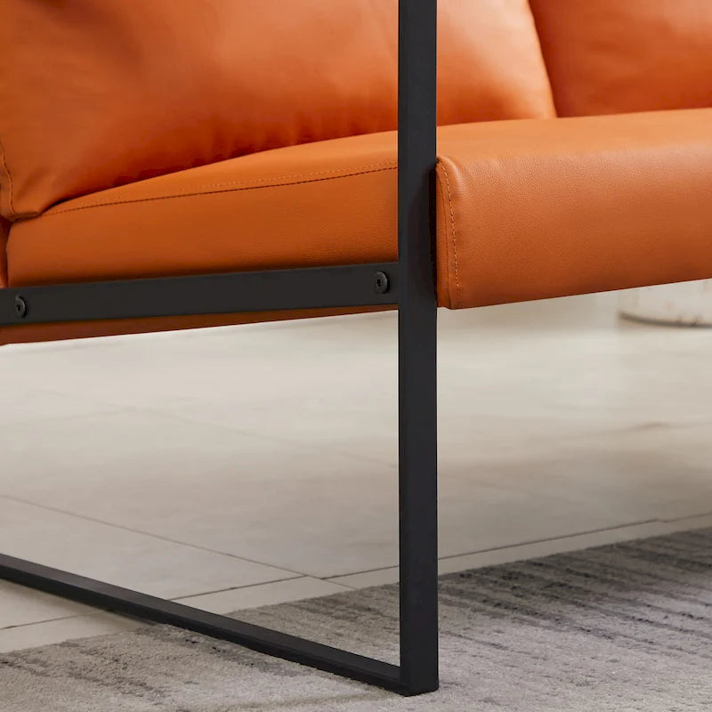 Fauteuil d'appoint avec dossier et assise rembourrés extra épais, canapé