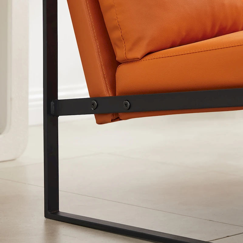 Fauteuil d'appoint avec dossier et assise rembourrés extra épais, canapé