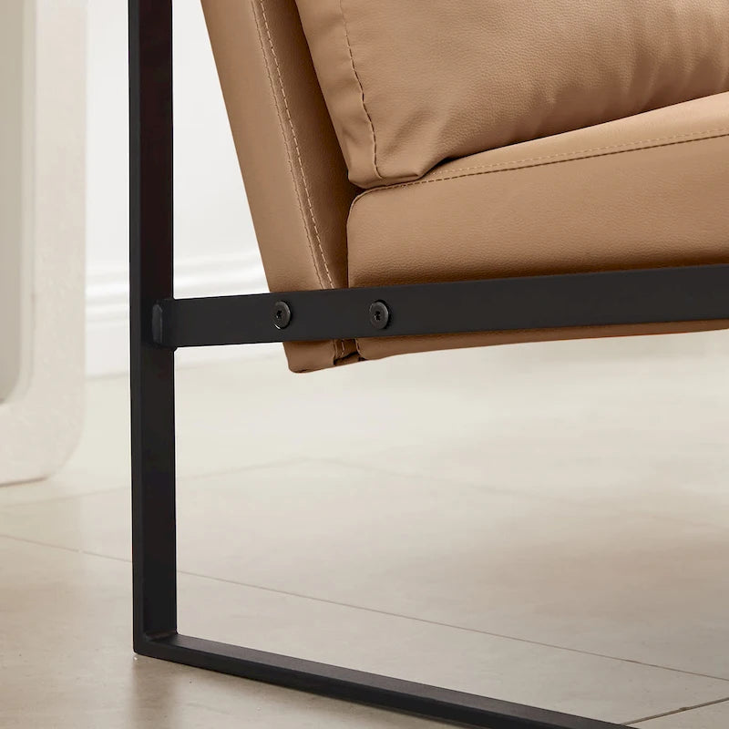 Fauteuil d'appoint avec dossier et assise rembourrés extra épais, canapé