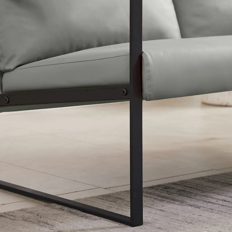 Fauteuil d'appoint avec dossier et assise rembourrés extra épais, canapé