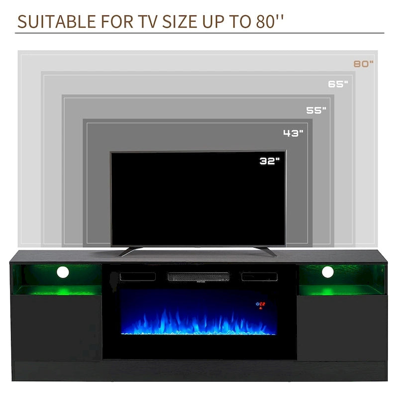 Meuble TV avec cheminée électrique 36 pouces (70 pouces)