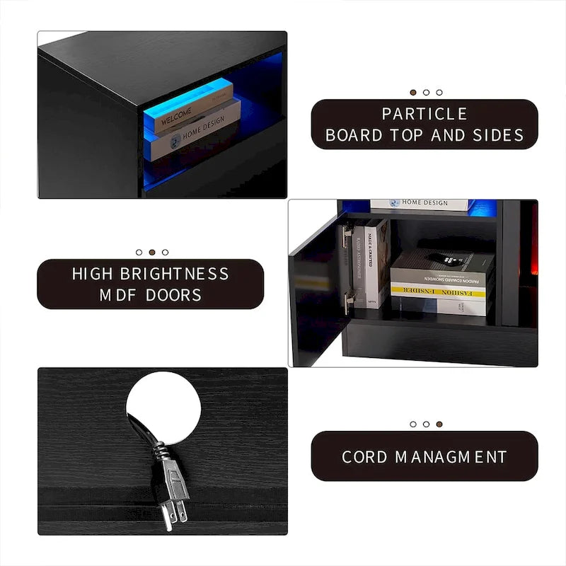 Meuble TV avec cheminée électrique 36 pouces (70 pouces)