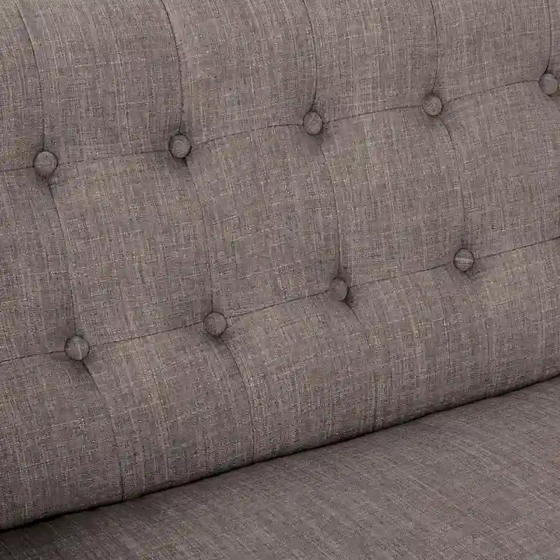 Canapé deux places Carson Carrington Balestrand style milieu du siècle, dossier capitonné, en tissu - Non disponible