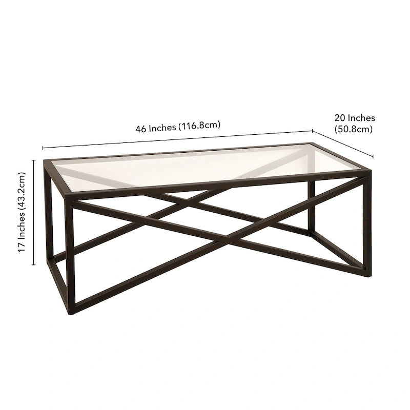 Table basse Silver Orchid Stifter en bronze noirci
