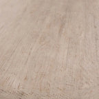 Table de salle à manger moderne ronde Sophia 72 en pin recyclé avec pied central sphérique