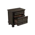 Ensemble de chambre à coucher moderne Brandie 6 pièces gris-brun avec plateforme et rangement