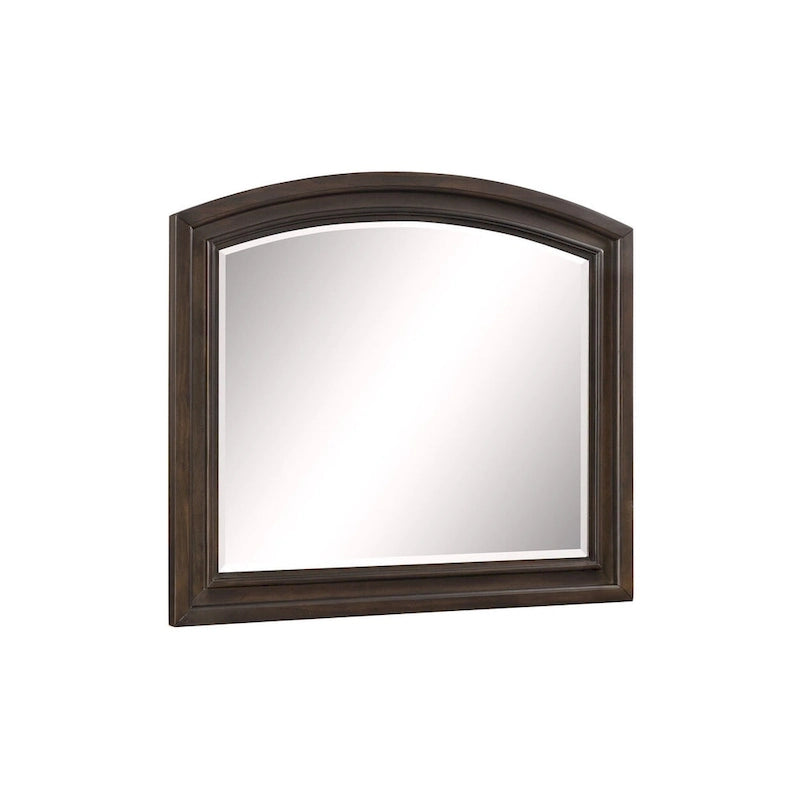 Ensemble de chambre à coucher moderne Brandie 6 pièces gris-brun avec plateforme et rangement