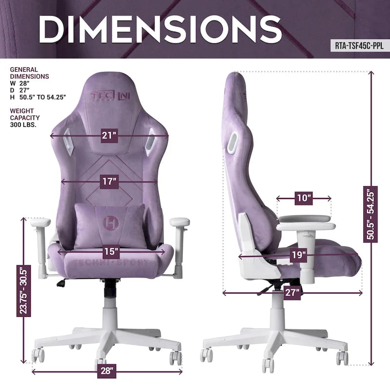 Chaise de jeu en velours et mousse à mémoire de forme