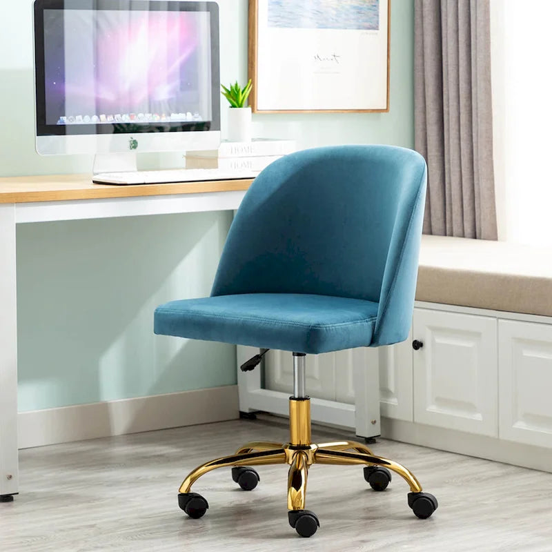 Porthos Home Louie Armless Velvet Desk Chairs