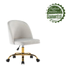 Chaises de bureau sans accoudoirs en velours Louie de Porthos Home